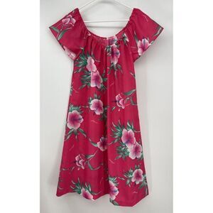 Vtg Hilo Hattie Hawaiian Dress Pink Floral A-Line Sz NWOT